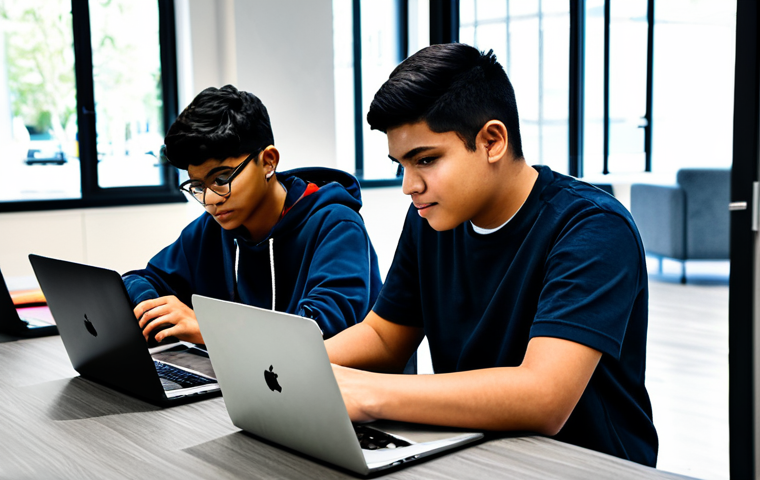 코딩교육지도사와 커뮤니티 운영 사례 - Gamified Learning Environment**

"A bright and colorful classroom scene featuring children (ages 8-1...