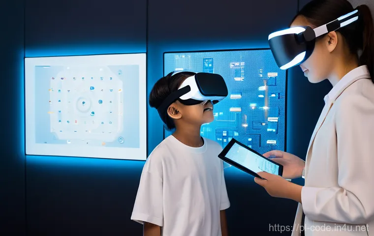 코딩교육지도사로 취업 가능한 기업 - **"Dynamic Collaborative Learning: A diverse group of three teenagers (two boys and one girl, aged 1...