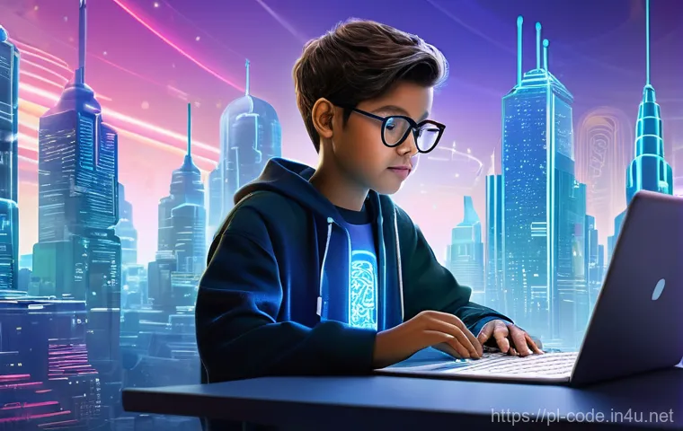 코딩교육지도사 시험 준비를 위한 추천 도서 - **Prompt:** A dynamic scene depicting a modern programming workshop for teenagers (aged 14-17). The ...