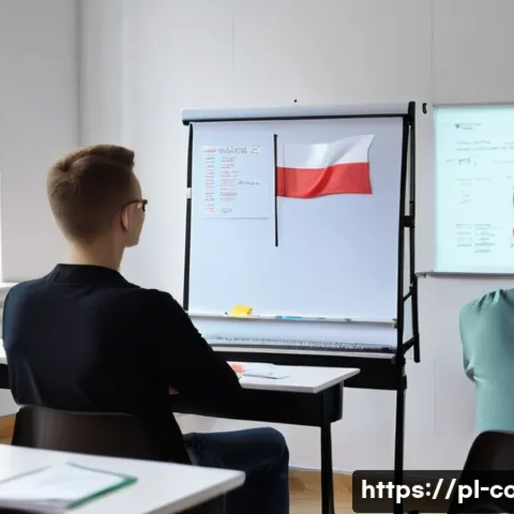 코딩교육지도사 자격증 응시료 및 비용 - A professional classroom setting in Poland with a diverse group of adult students attentively partic...